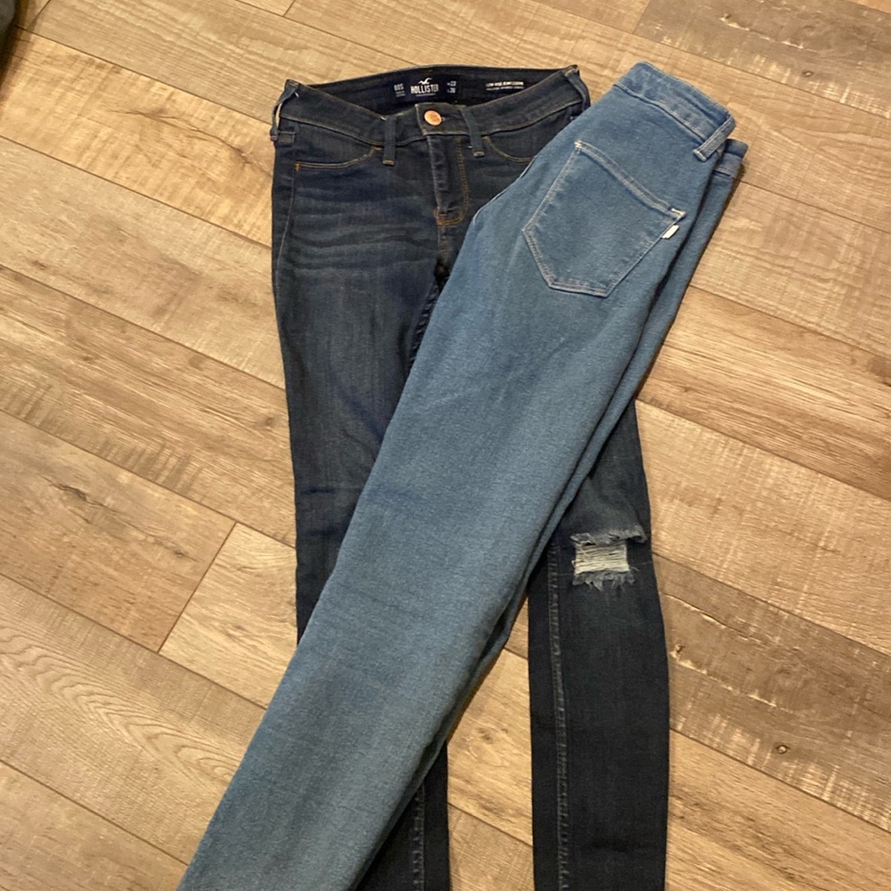 BERSHKA & Hollister Light and Dark wash jeans size 0